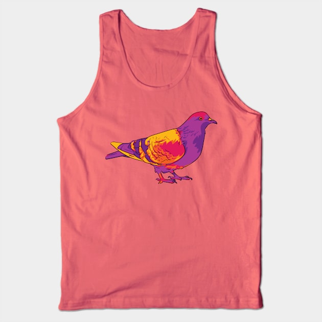 Rainbow Pigeon Tank Top by polliadesign